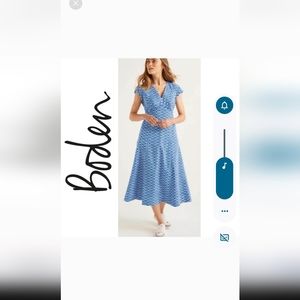 Boden Blue Patterned Dress
